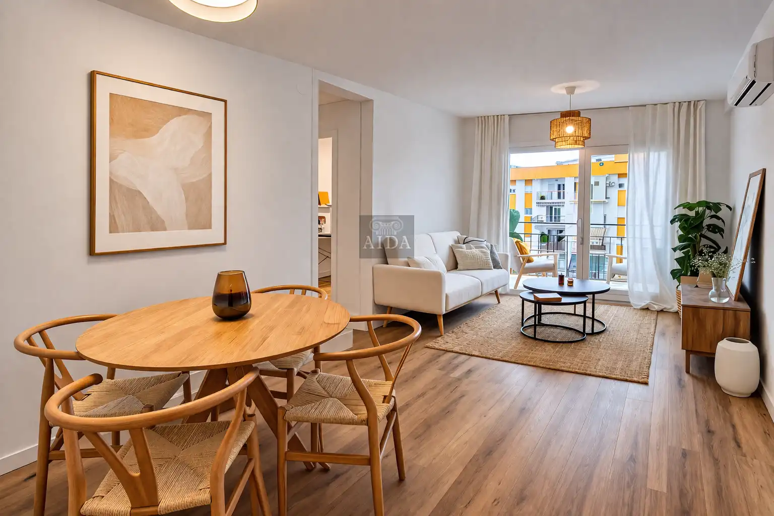 Sala d'estar de Pis en venda en Estepona amb Aire condicionat, Terrassa i Moblat