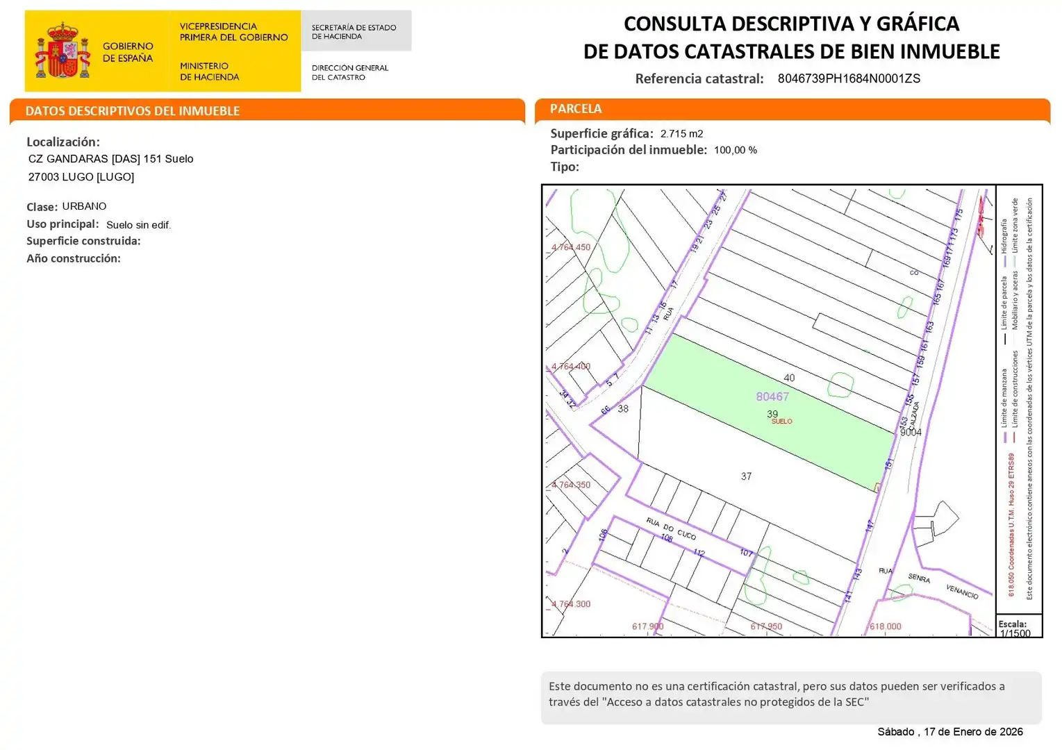 Vista exterior de Residencial en venta en Lugo