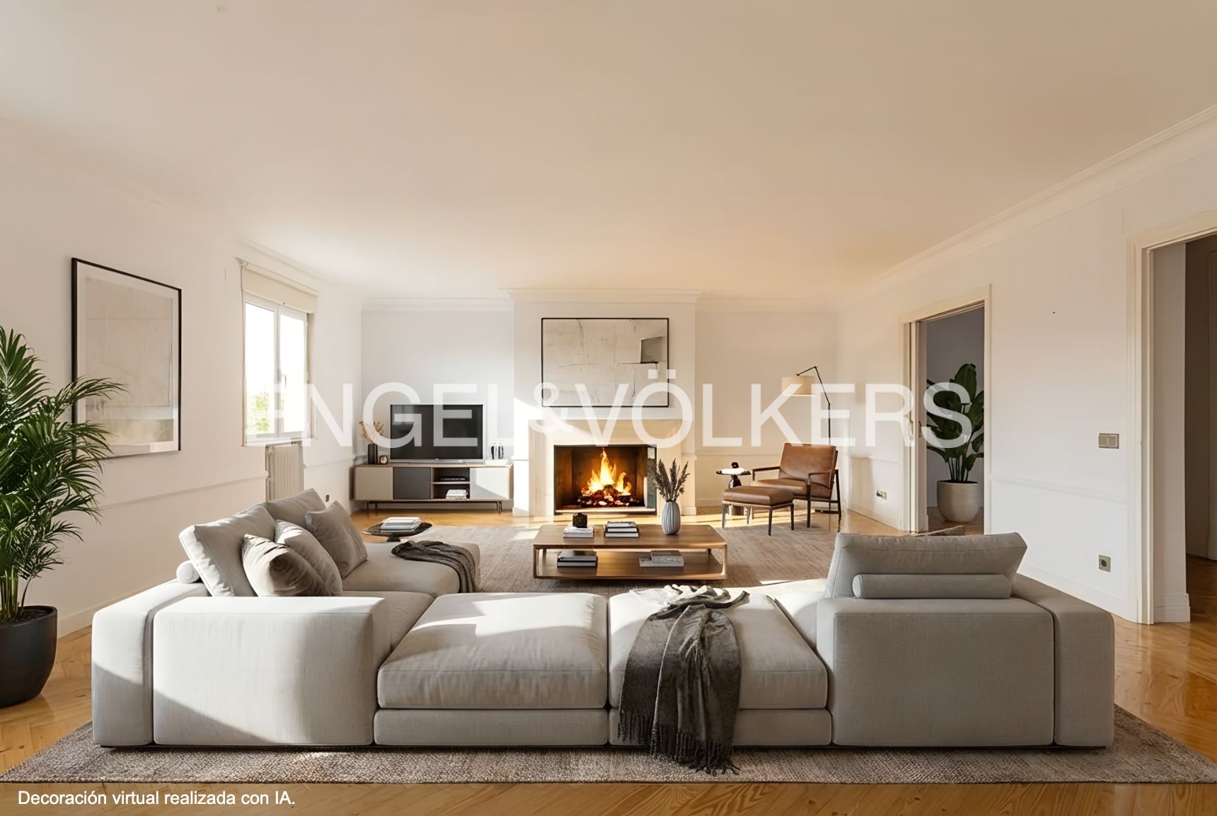 Sala de estar de Apartamento de alquiler en  Madrid Capital con Aire acondicionado, Calefacción y Trastero