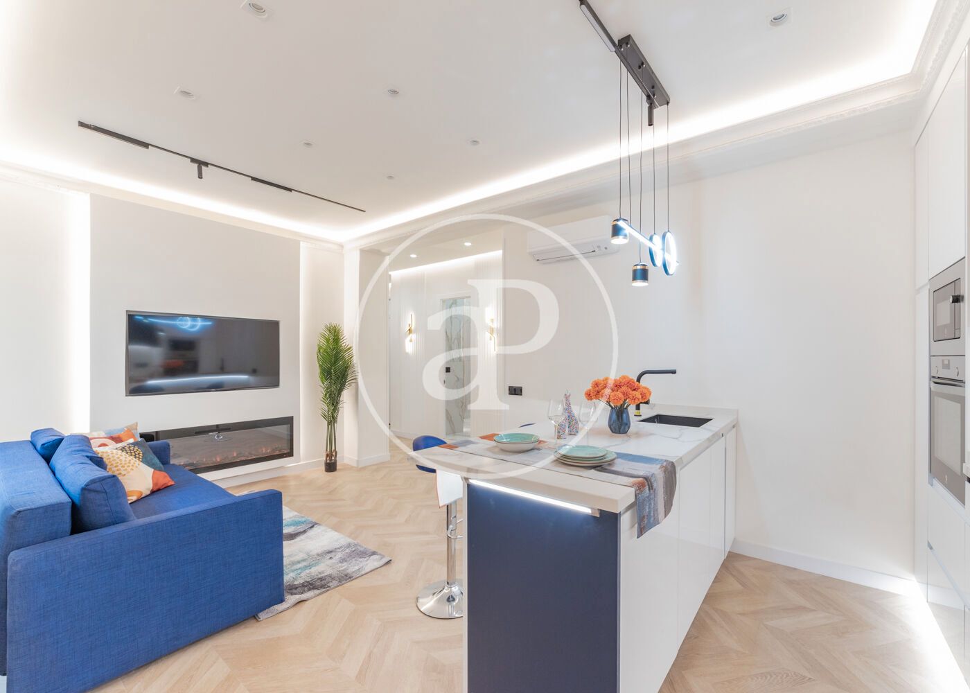 Kitchen of Flat for sale in  Madrid Capital  with Air Conditioner, Heating and Furnished