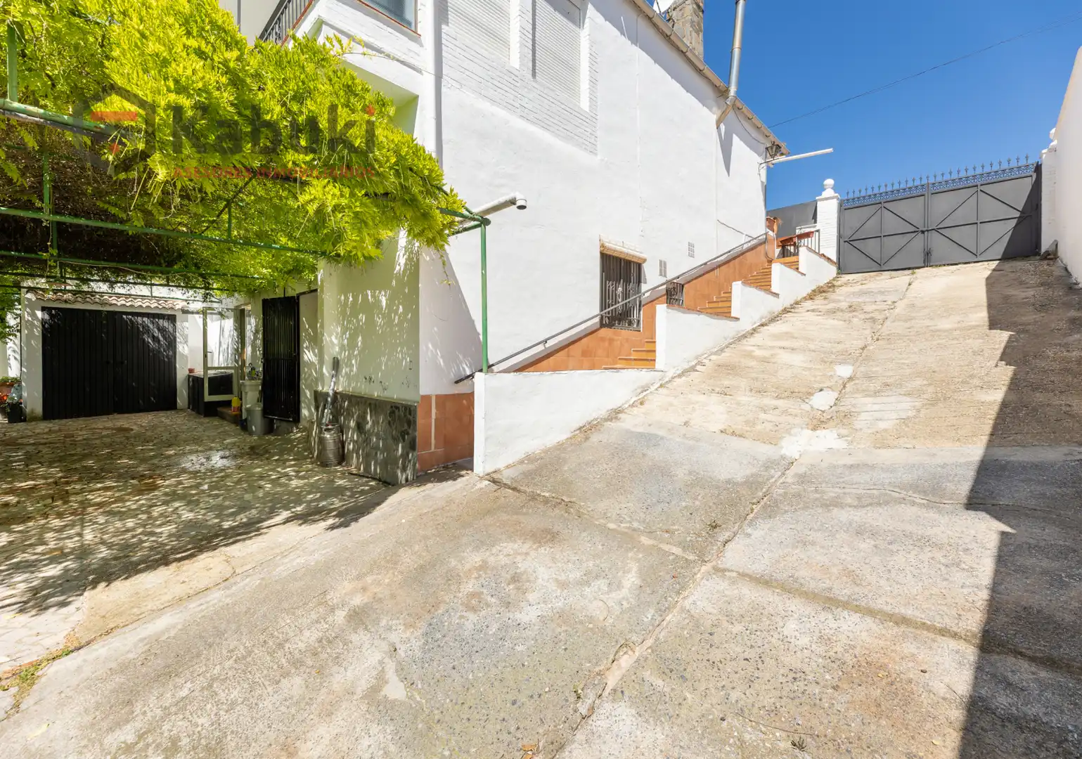 Vista exterior de Casa o chalet en venta en Deifontes con Calefacción, Jardín privado y Piscina