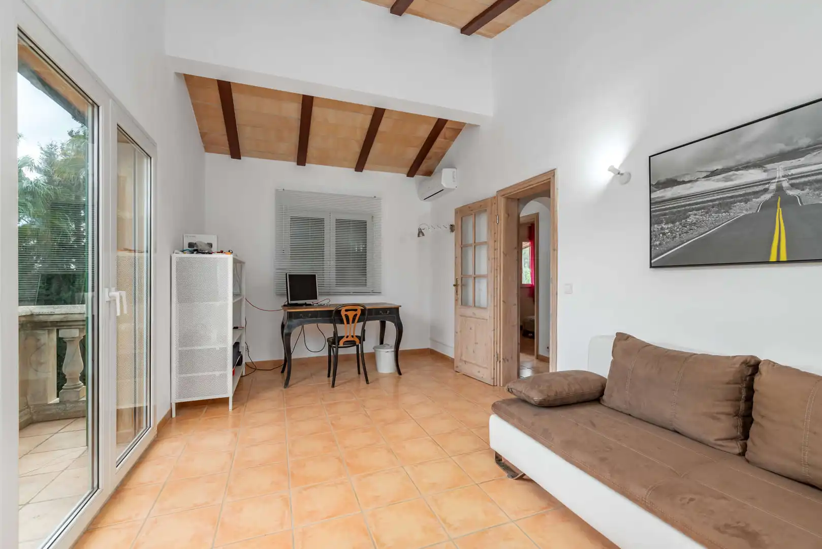 Sala d'estar de Finca rústica de lloguer en Felanitx amb Aire condicionat, Calefacció i Terrassa