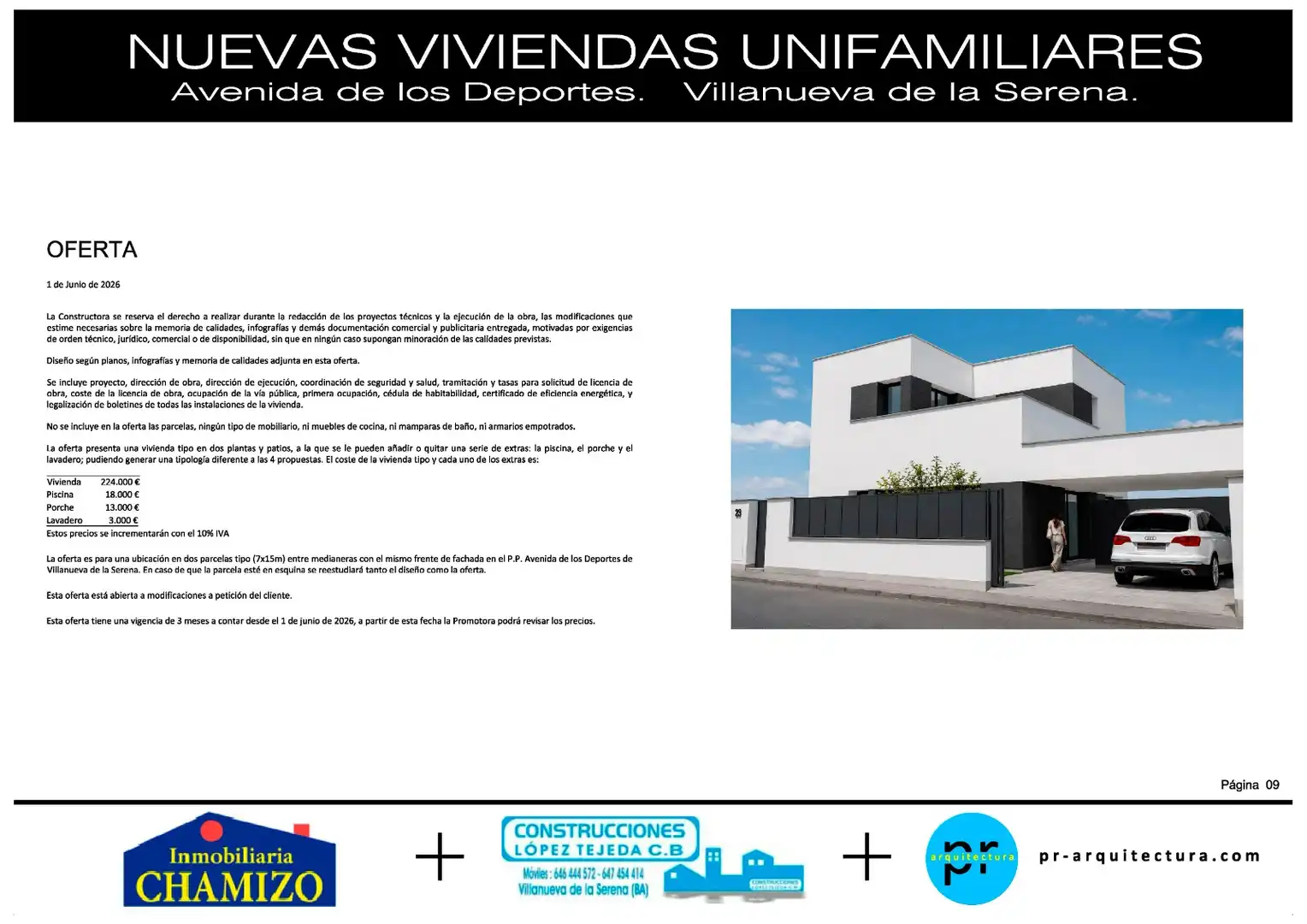 Vista exterior de Casa o xalet en venda en Villanueva de la Serena amb Jardí privat, Terrassa i Piscina