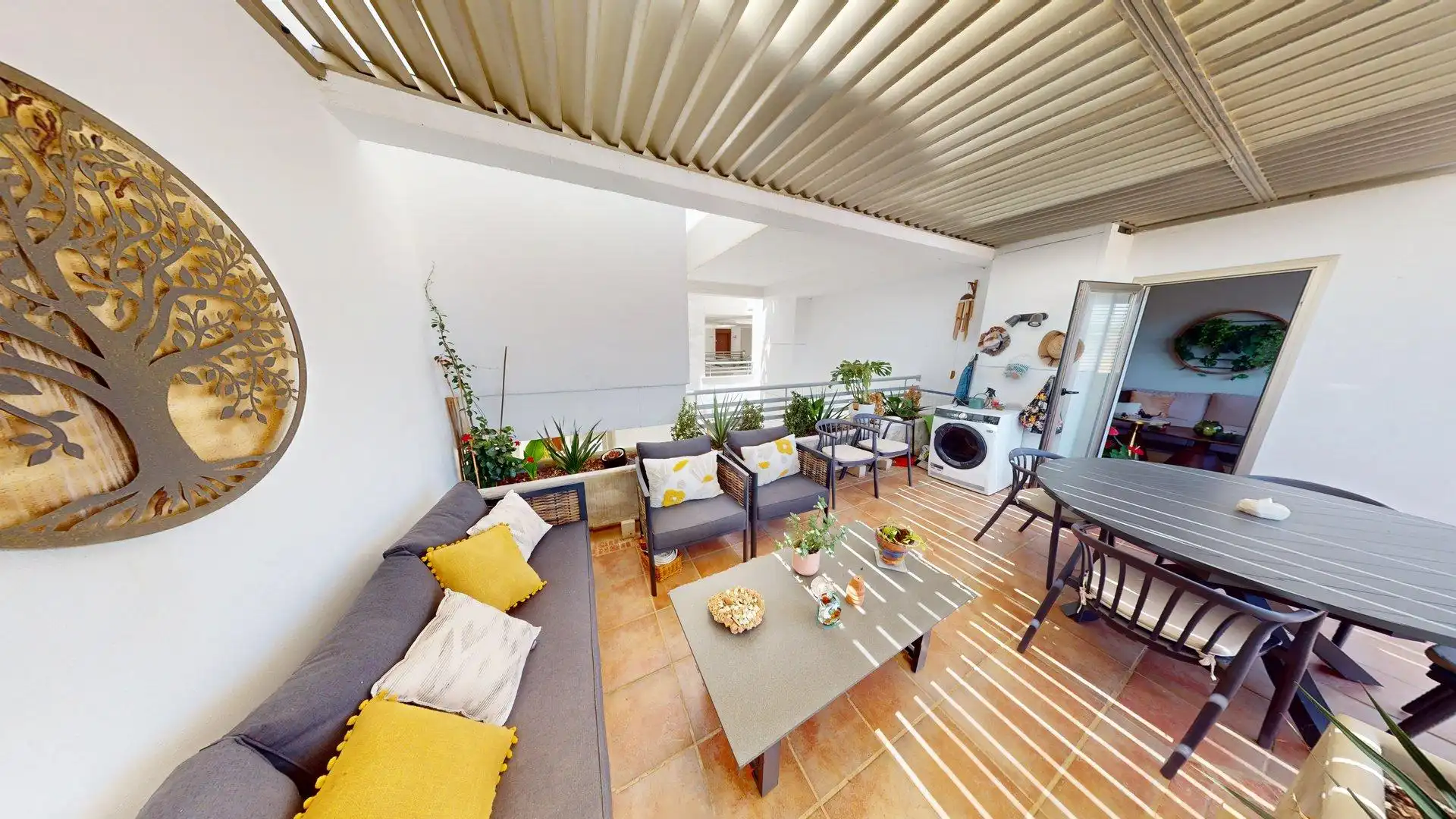 Terrasse von Wohnung zum Verkauf in Mijas mit Klimaanlage, Heizung und Privatgarten