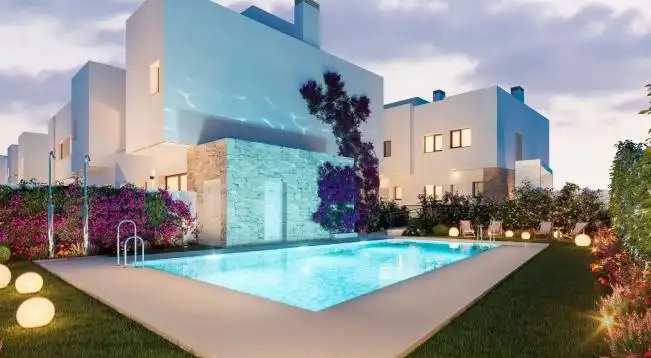 Swimming pool of Detached homes for sale in Málaga Capital  with Private garden, Terrace and Community pool