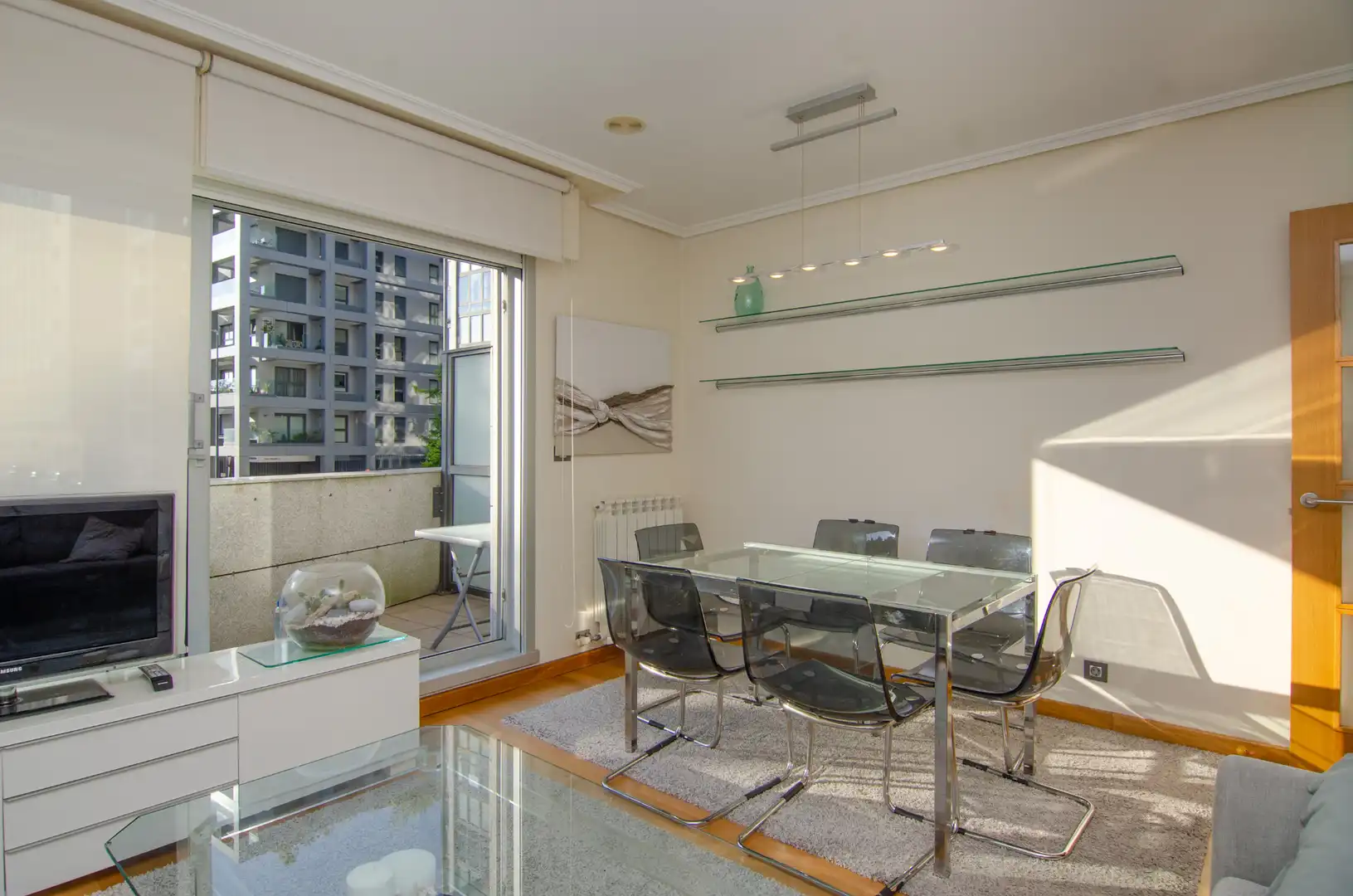 Comedor de Piso de alquiler en A Coruña Capital  con Calefacción, Parquet y Terraza