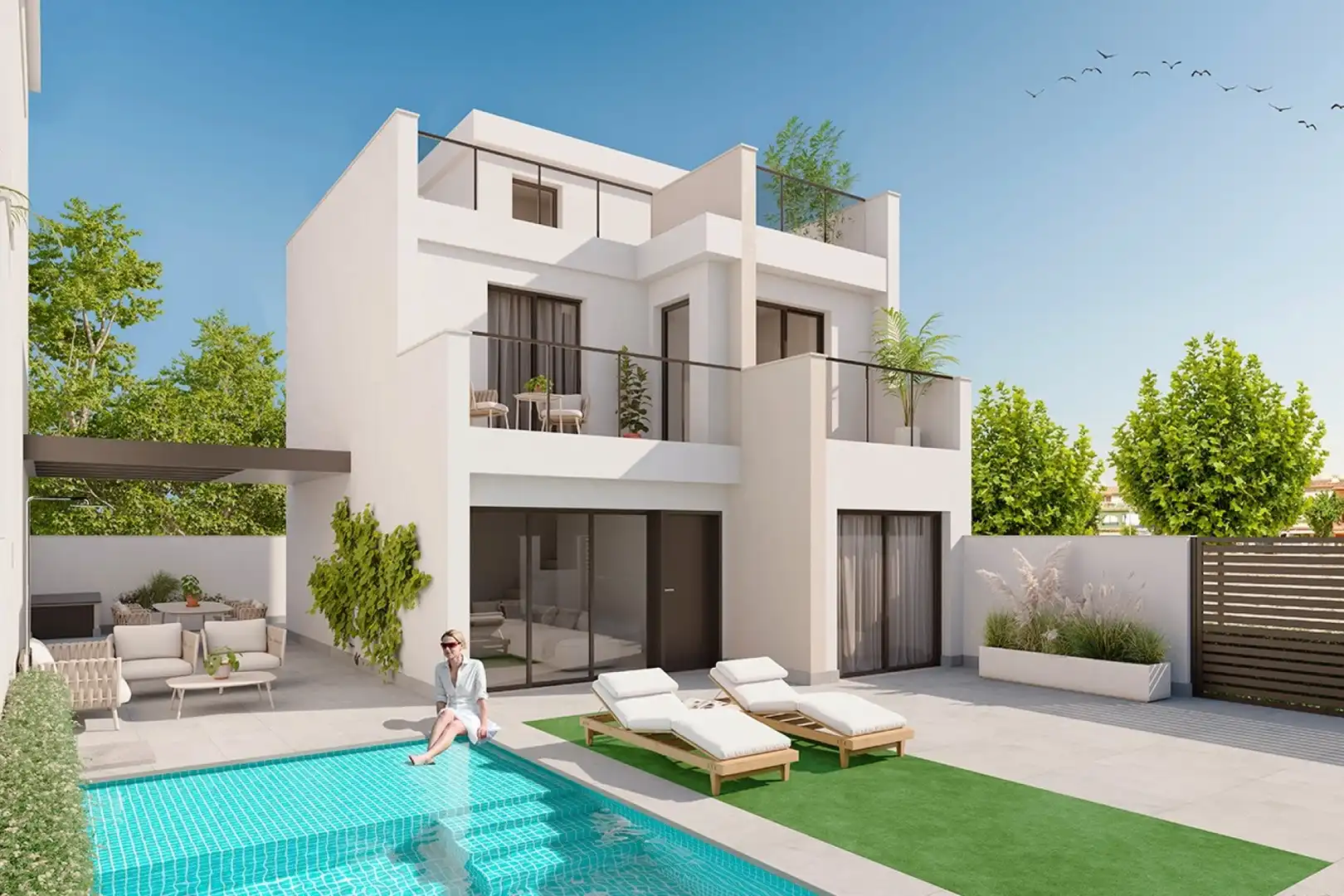 Villa avec terrasse à vendre à Los Narejos
