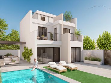 Chalet con balcón en venta en Los Narejos