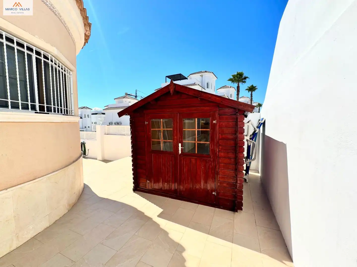 Terrassa de Casa o xalet en venda en San Fulgencio amb Aire condicionat, Jardí privat i Piscina