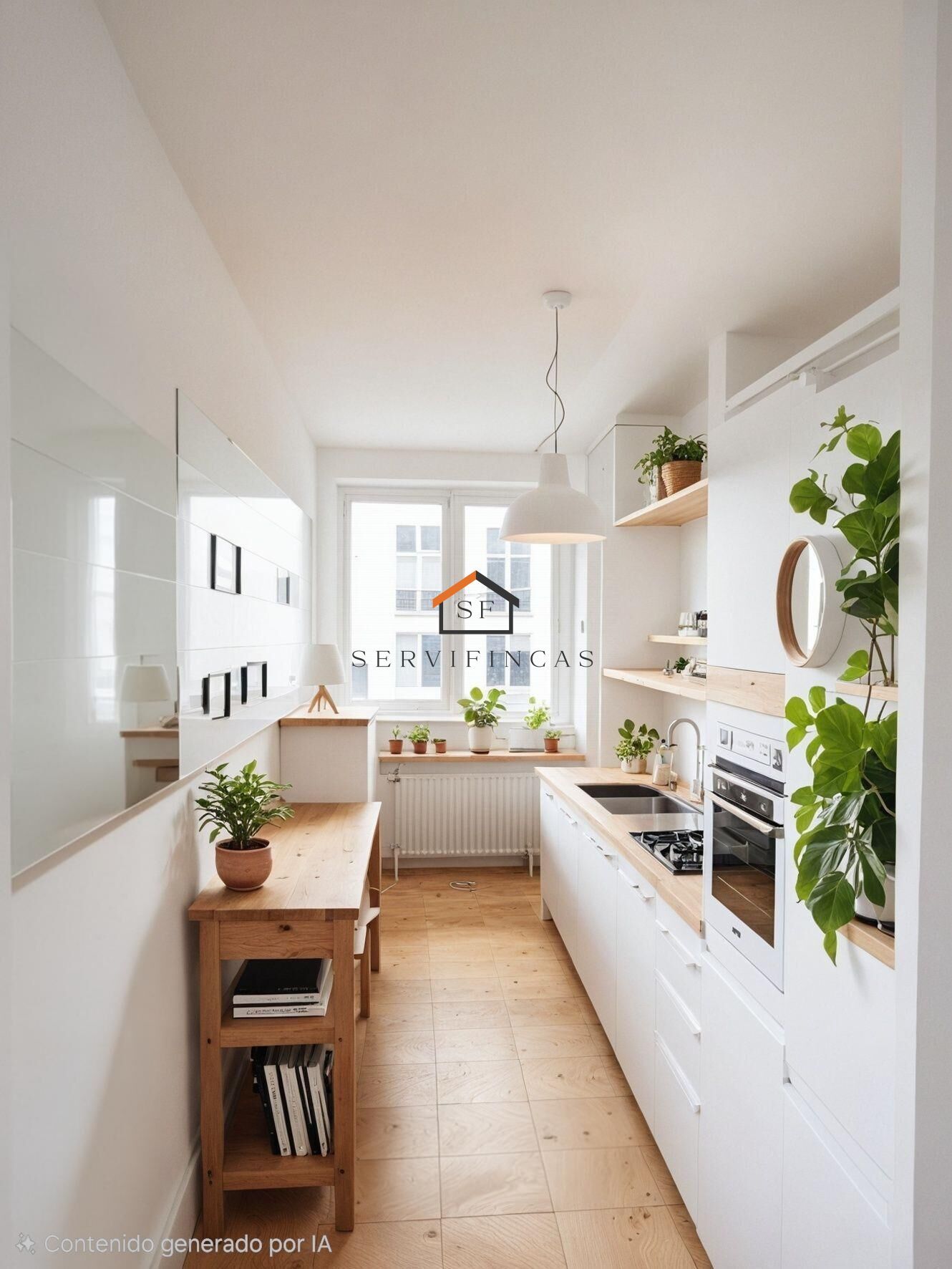 Kitchen of Flat for sale in  Madrid Capital  with Heating, Private garden and Balcony