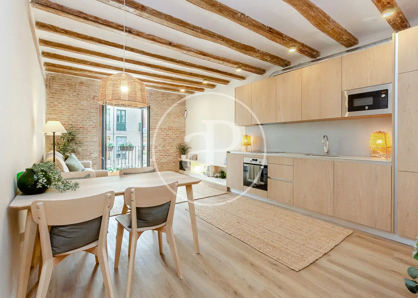 Küche von Wohnung zum Verkauf in Barcelona mit Heizung und Balkon