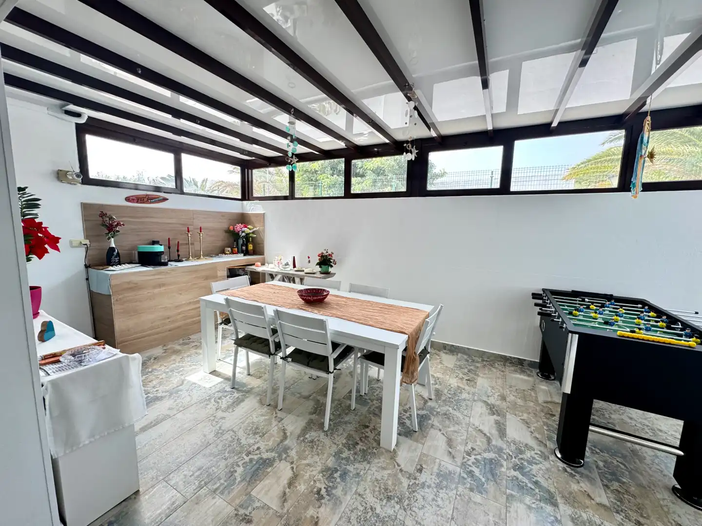 Terrassa de Casa adosada en venda en San Bartolomé amb Jardí privat, Terrassa i Piscina comunitària