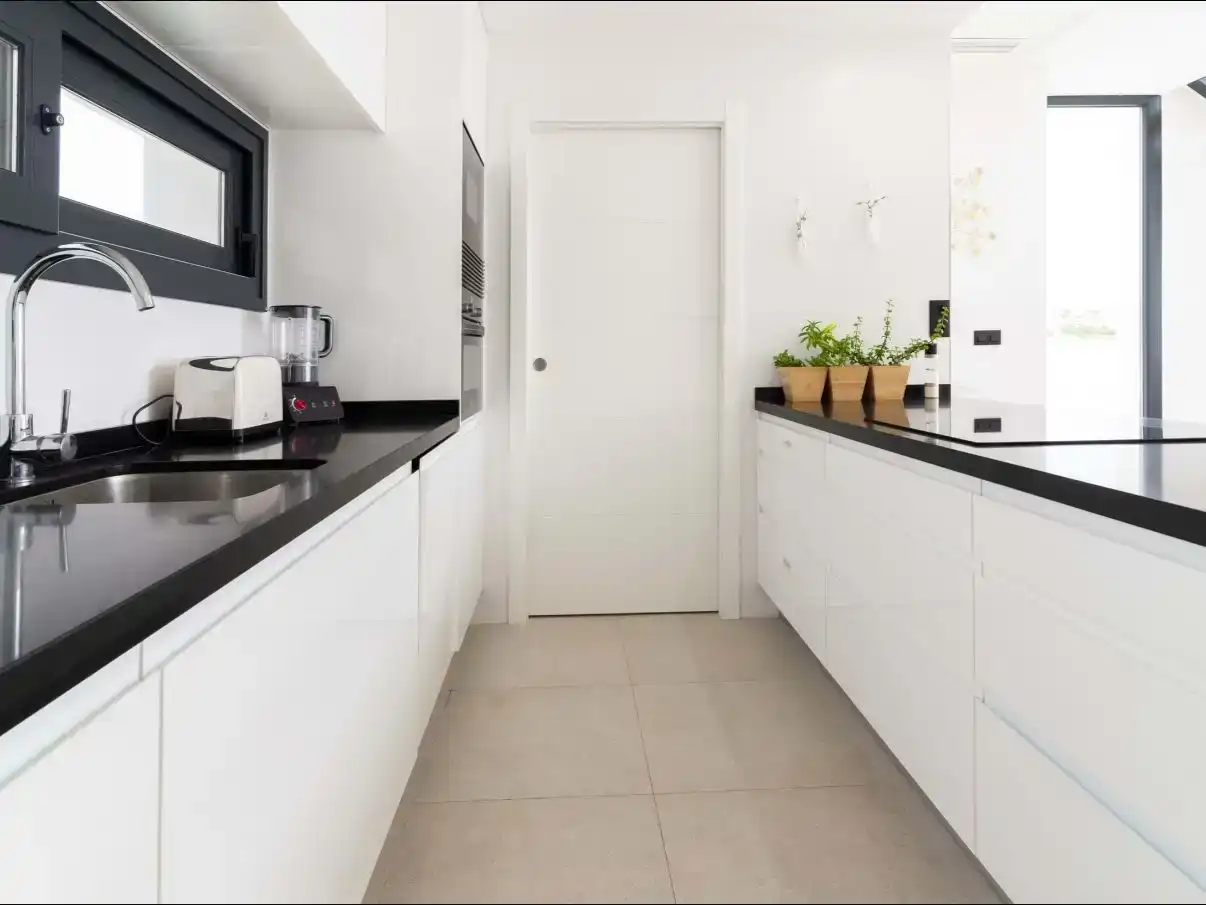 Küche von Wohnungen zur Miete in Finestrat mit Klimaanlage, Schwimmbad und Balkon