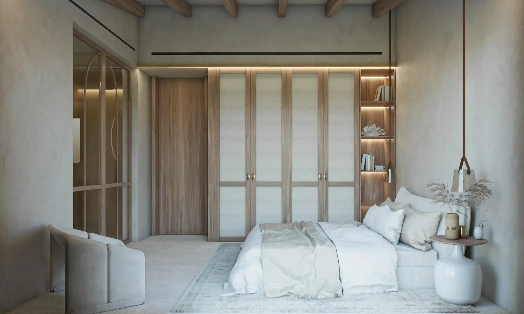 Schlafzimmer von Country house zum Verkauf in Artà mit Klimaanlage, Heizung und Privatgarten