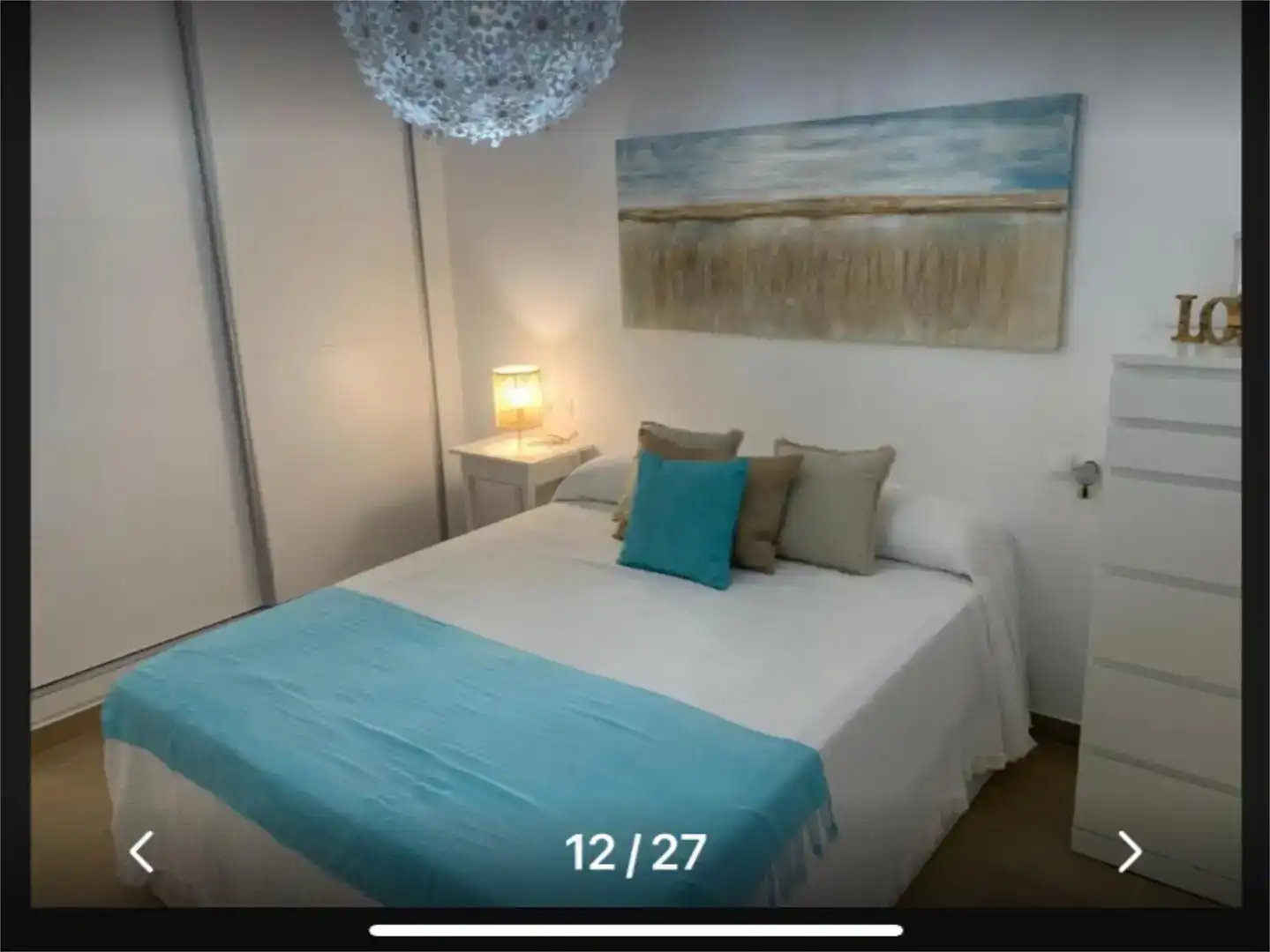 Schlafzimmer von Wohnung zur Miete in Rota mit Klimaanlage, Privatgarten und Schwimmbad