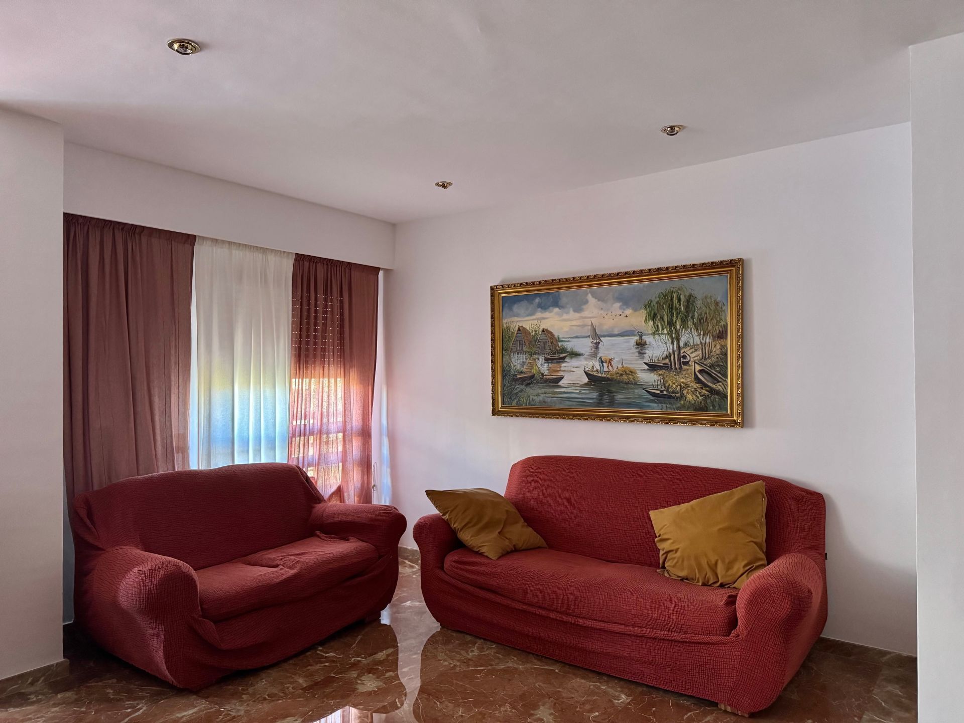 Sala d'estar de Pis de lloguer en  Valencia Capital amb Aire condicionat, Calefacció i Moblat