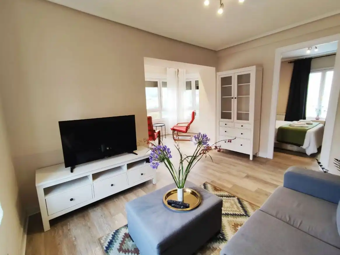 Living room of Flat for rent in Barrika  with Air Conditioner, Heating and Parquet flooring