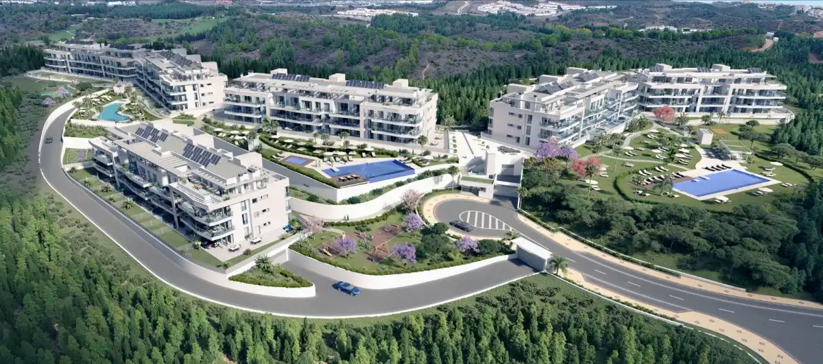 Vista exterior de Ático en venta en Mijas con Aire acondicionado, Calefacción y Jardín privado