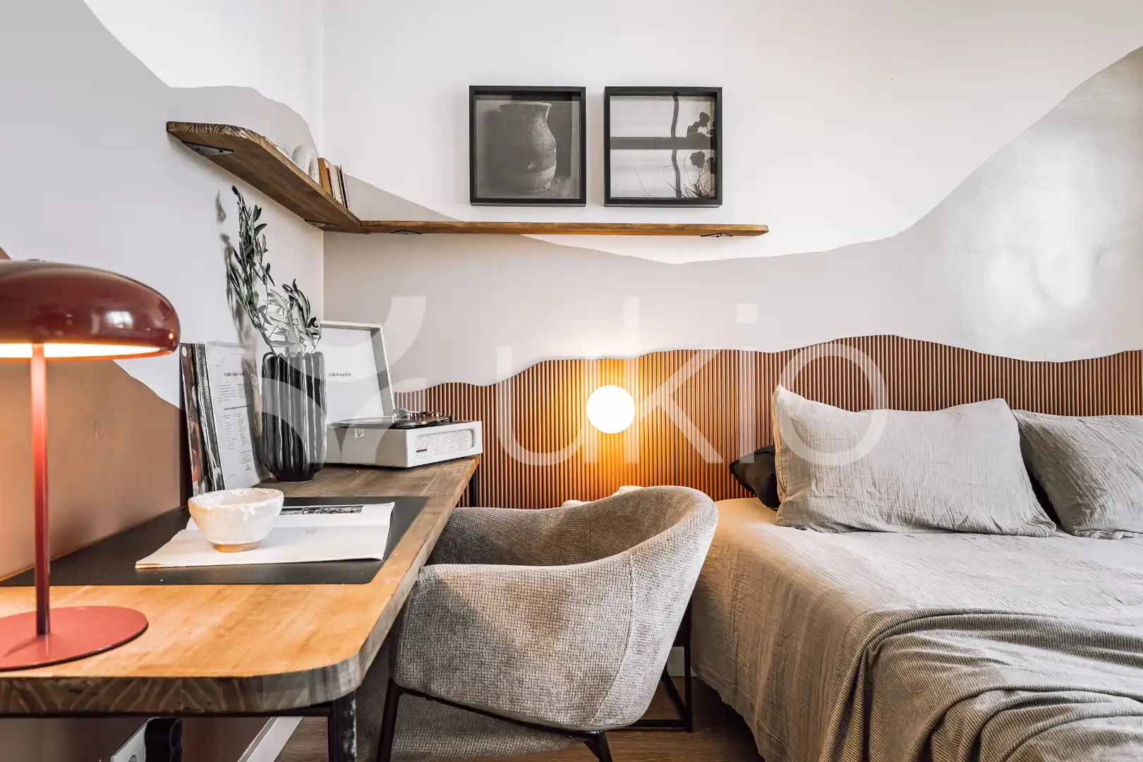 Dormitori de Apartament de lloguer en Madrid amb Aire condicionat, Calefacció i Terrassa