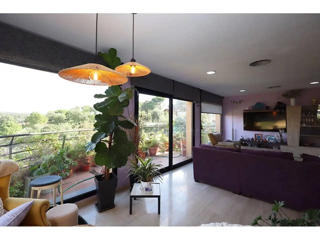Sala d'estar de Casa o xalet en venda en Lloret de Mar amb Aire condicionat, Calefacció i Jardí privat