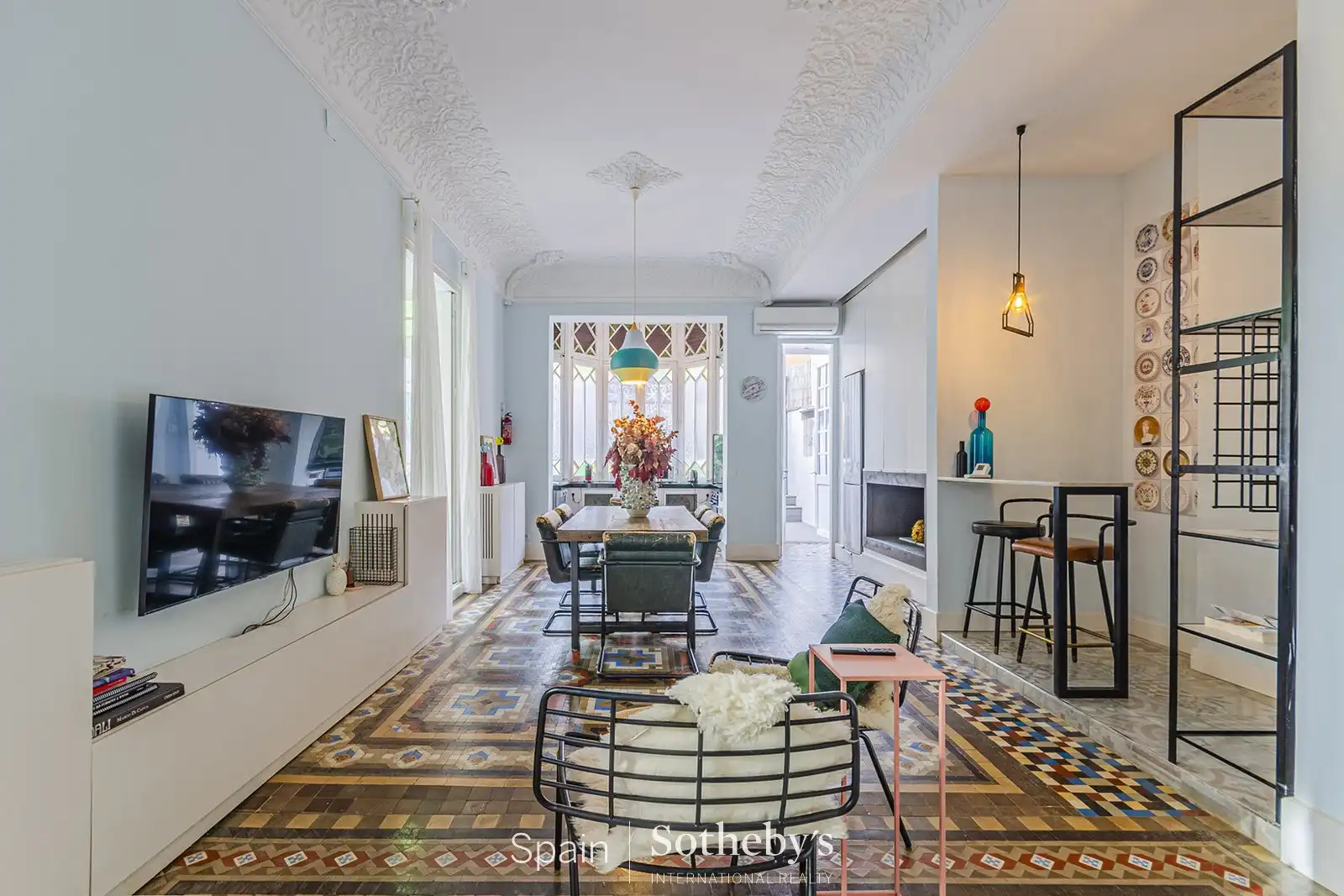Sala d'estar de Apartament en venda en Barcelona amb Aire condicionat, Calefacció i Terrassa