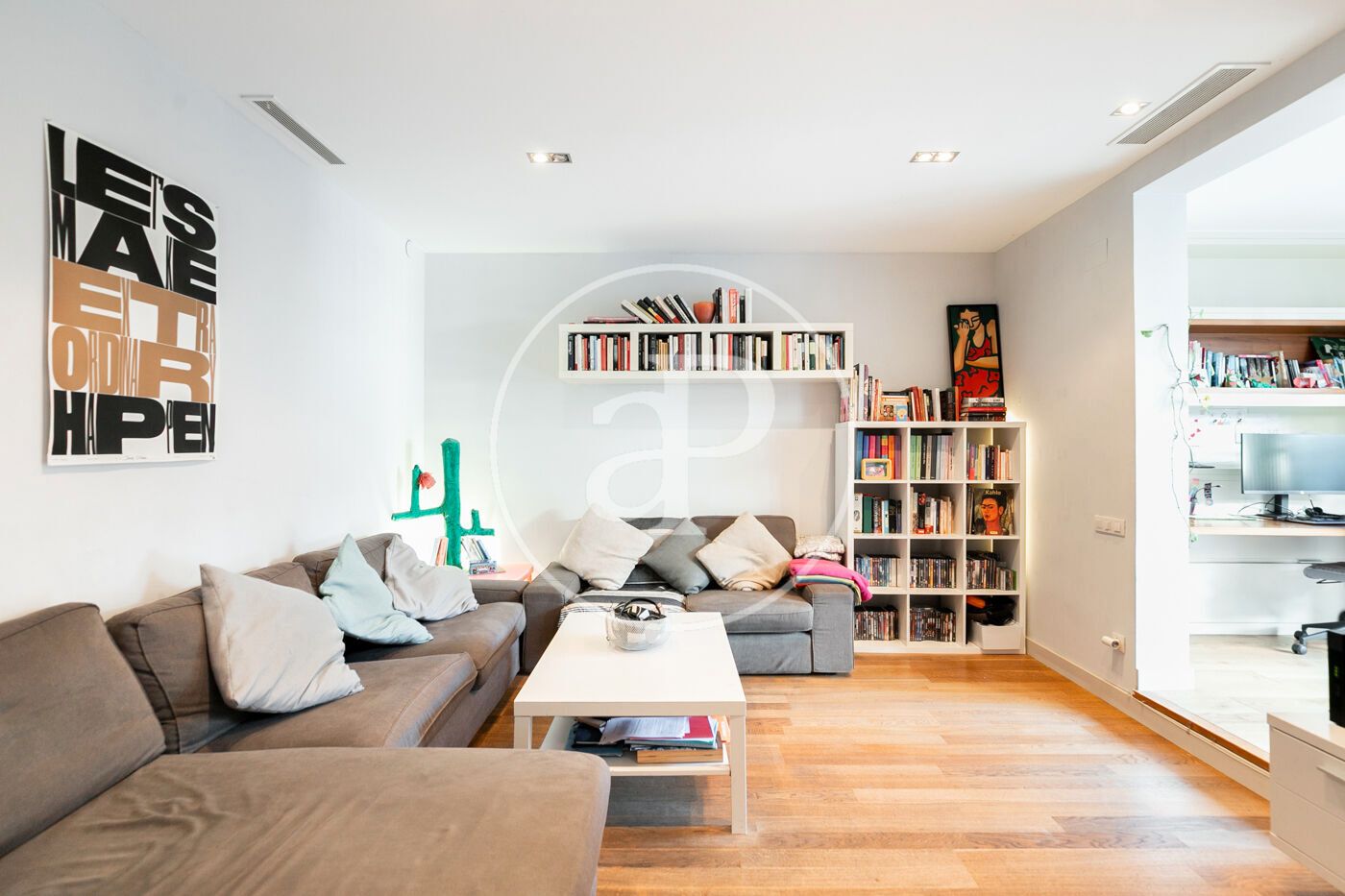Sala d'estar de Pis en venda en  Barcelona Capital amb Aire condicionat, Calefacció i Terrassa