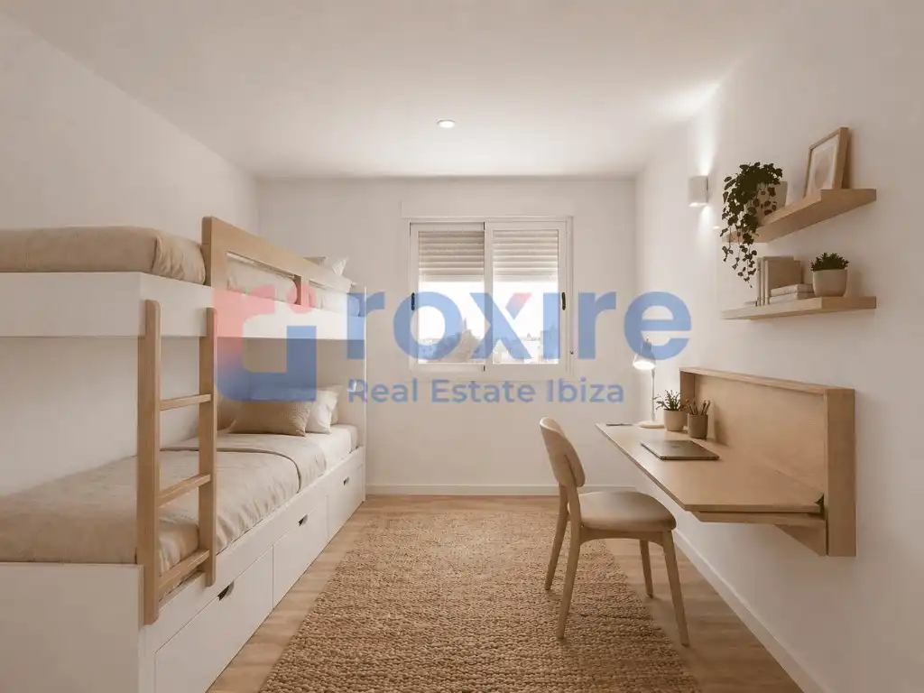 Schlafzimmer von Maisonette zum Verkauf in Sant Josep de sa Talaia mit Klimaanlage, Heizung und Terrasse