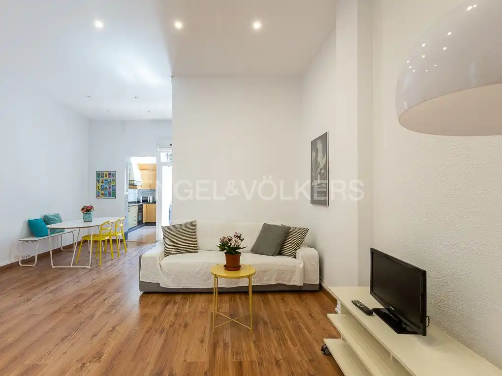 Wohnzimmer von Wohnung zur Miete in Valencia mit Klimaanlage, Heizung und Parkett
