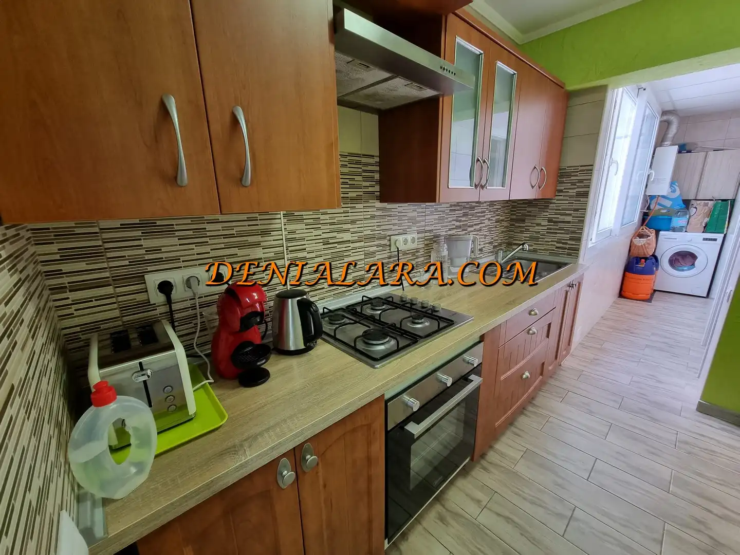 Kitchen of Flat for sale in Dénia  with Air Conditioner, Terrace and Furnished
