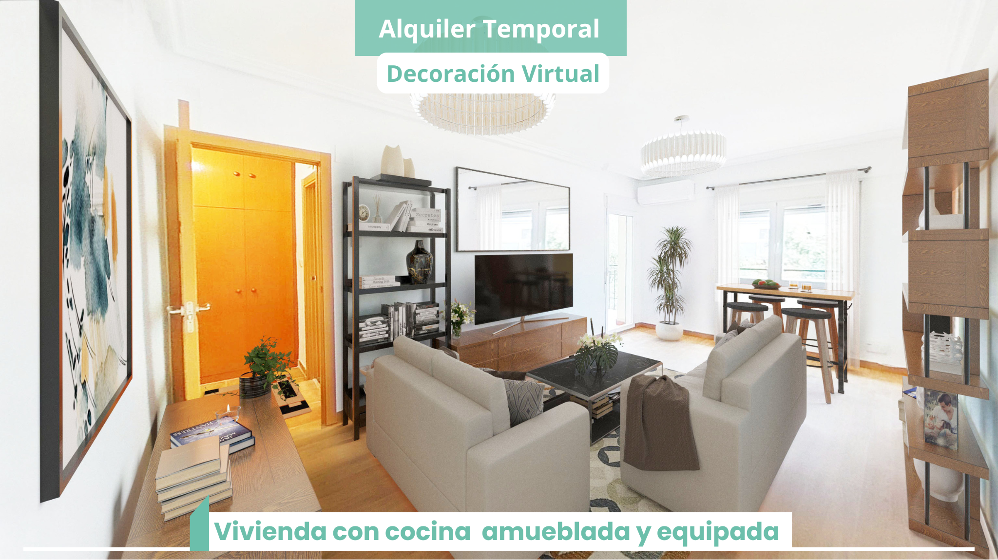 Sala d'estar de Pis de lloguer en  Valencia Capital amb Terrassa, Forn i Es permeten mascotes
