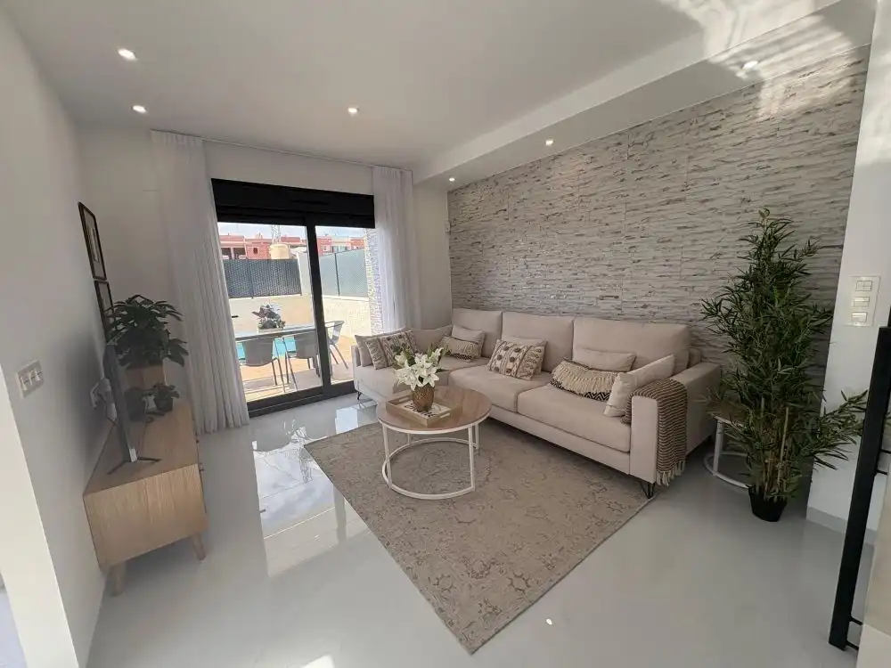 Sala de estar de Casa o chalet en venta en Orihuela con Jardín privado, Terraza y Piscina