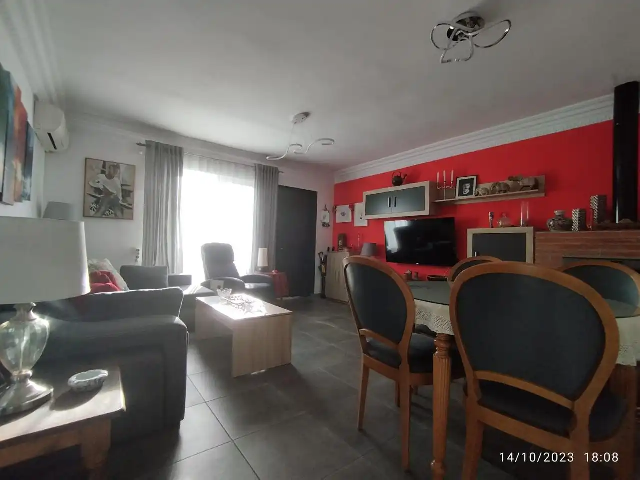 Sala de estar de Casa o chalet en venta en Alagón del Río con Aire acondicionado
