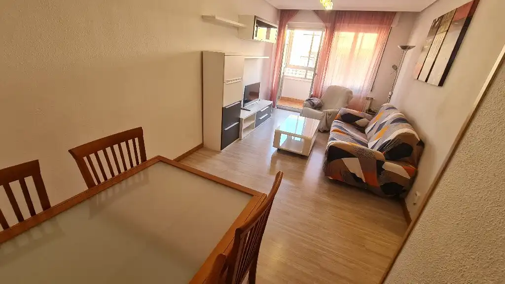 Living room of Flat for rent in  Logroño  with Heating, Parquet flooring and Terrace