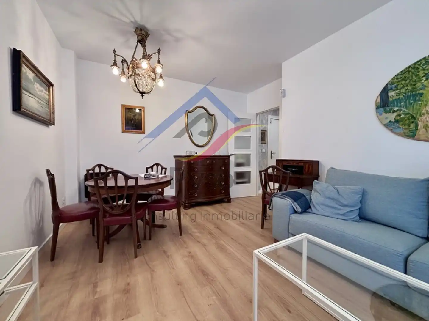 Sala d'estar de Pis de lloguer en Santander amb Calefacció, Jardí privat i Parquet