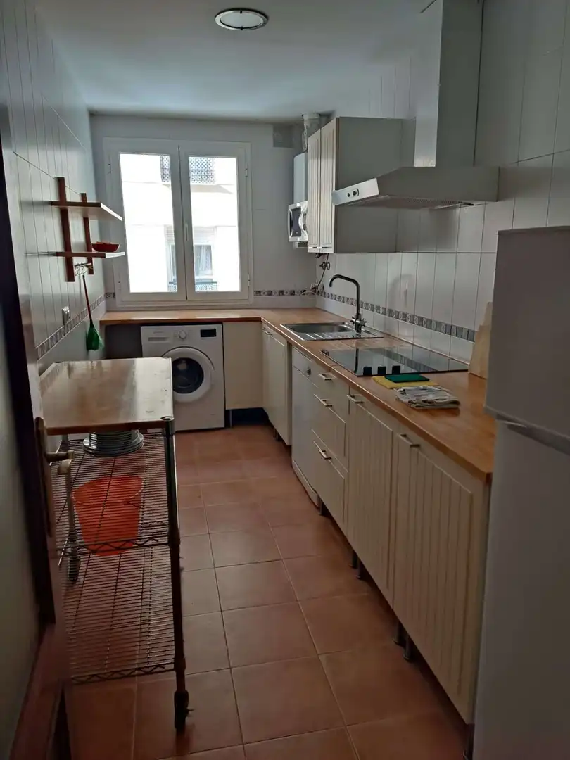 Cuina de Apartament per a compartir en Cádiz amb Aire condicionat, Terrassa i Moblat
