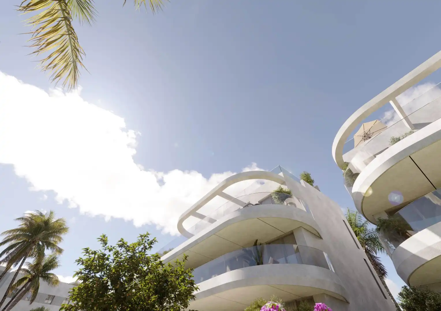 Vista exterior de Planta baja en venta en Estepona con Aire acondicionado, Jardín privado y Terraza