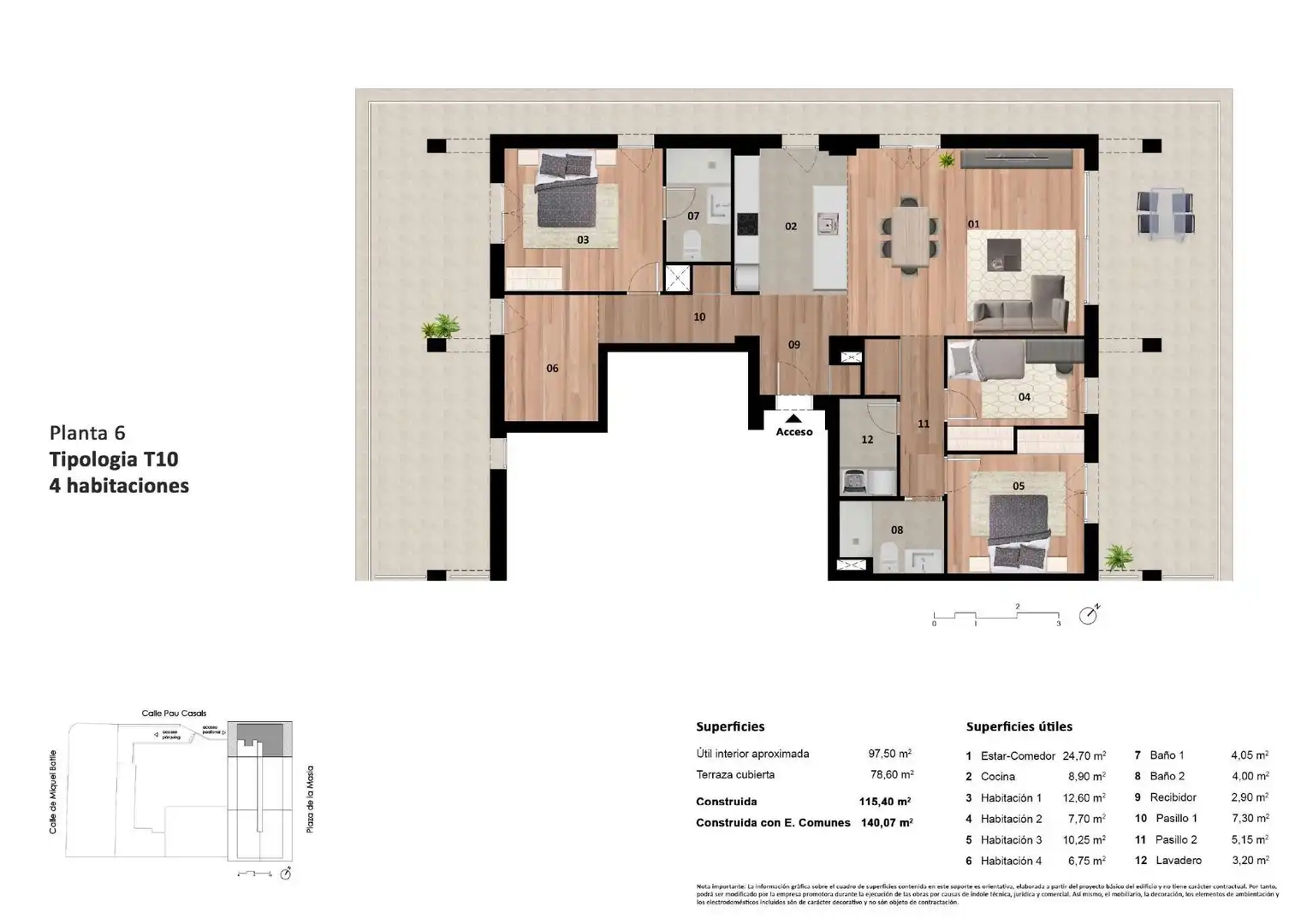 Piso en venta en Vallirana con Calefacción, Jardín privado y Parquet