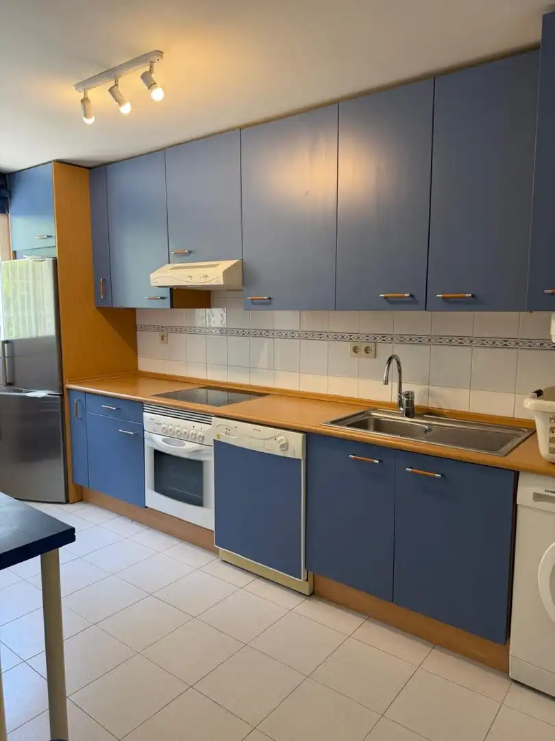 Cocina de Apartamento de alquiler en Marbella con Aire acondicionado, Calefacción y Jardín privado