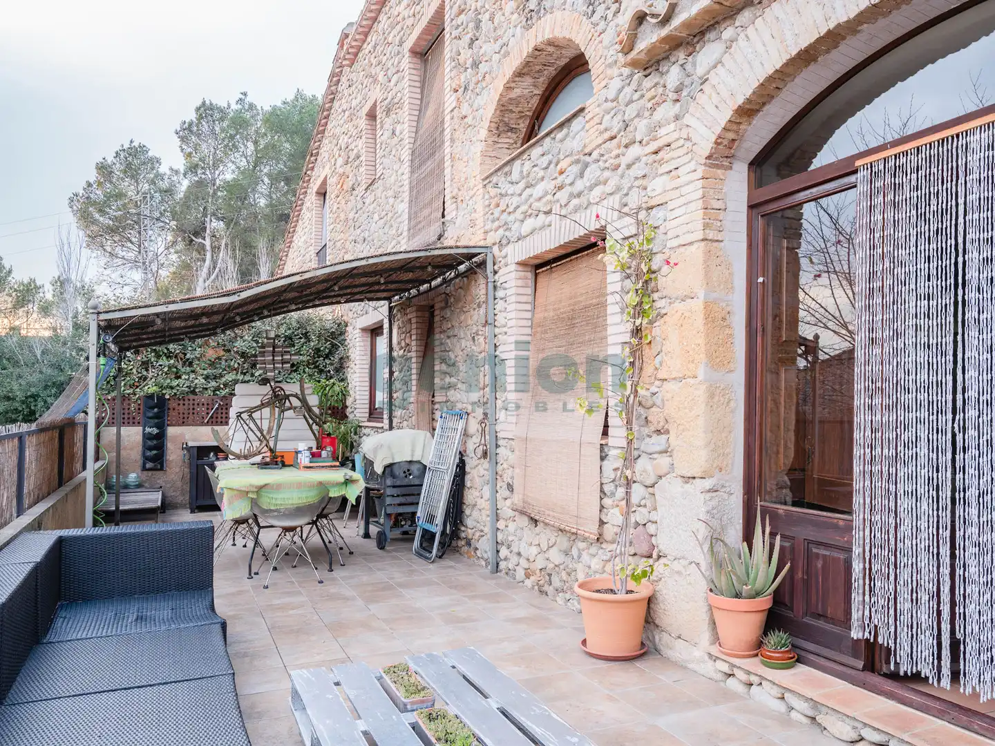 Terraza de Finca rústica en venta en Sant Miquel de Fluvià con Aire acondicionado, Calefacción y Jardín privado