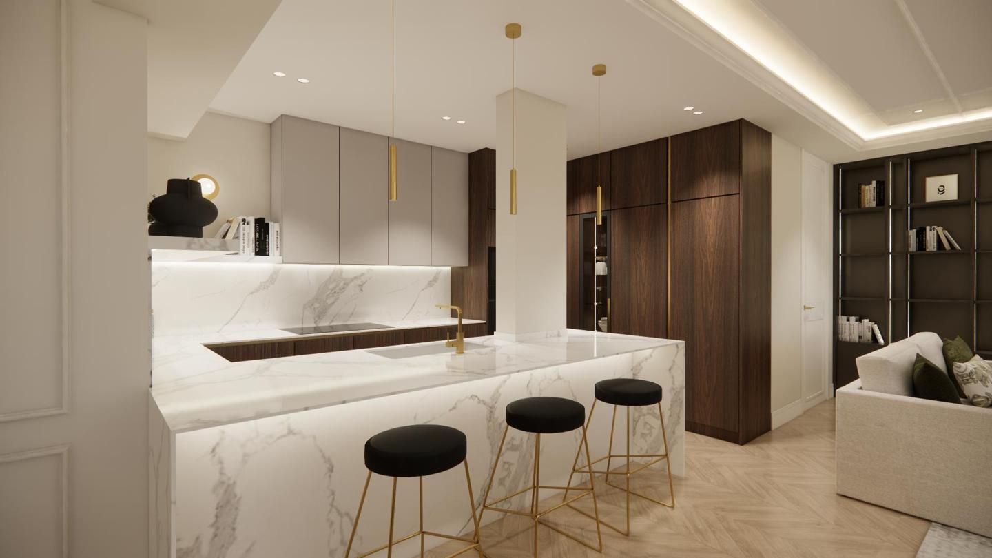 Cuina de Pis en venda en  Madrid Capital amb Aire condicionat, Terrassa i Moblat