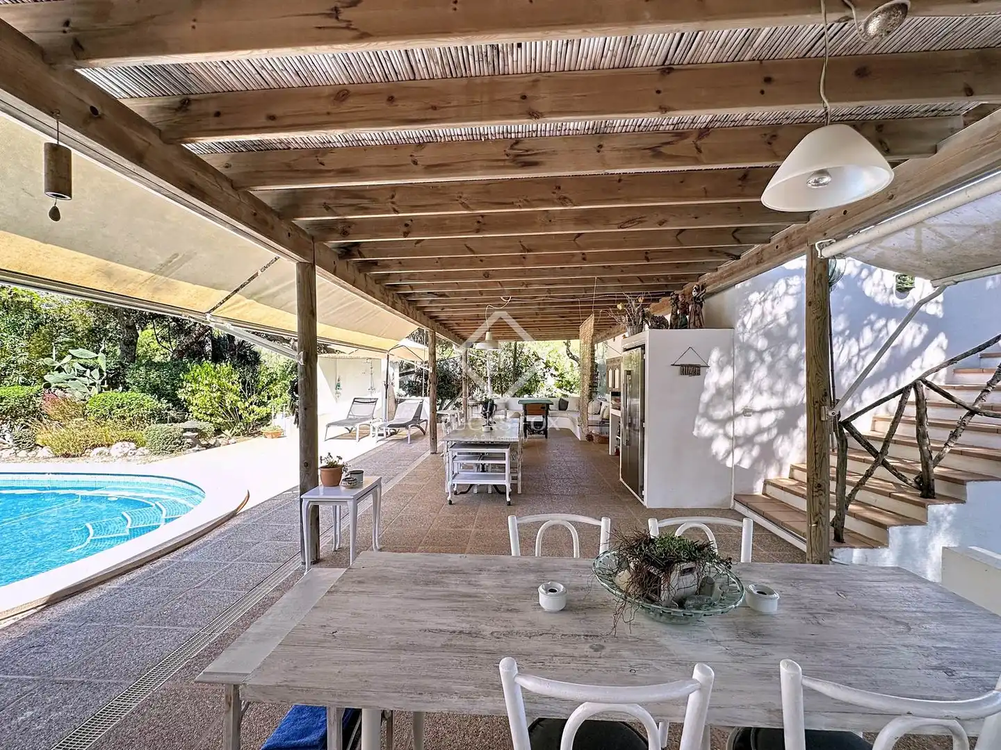Terrassa de Finca rústica en venda en Sant Lluís amb Aire condicionat, Calefacció i Jardí privat