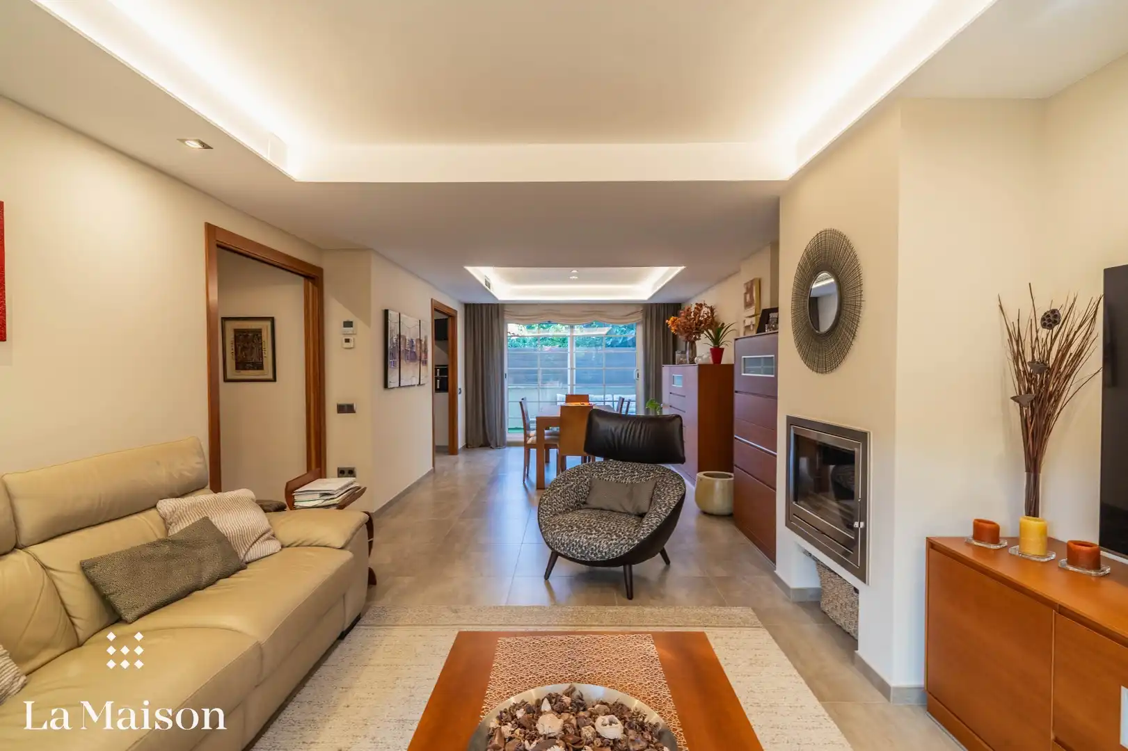 Sala d'estar de Casa o xalet en venda en Sant Andreu de Llavaneres amb Terrassa i Piscina comunitària
