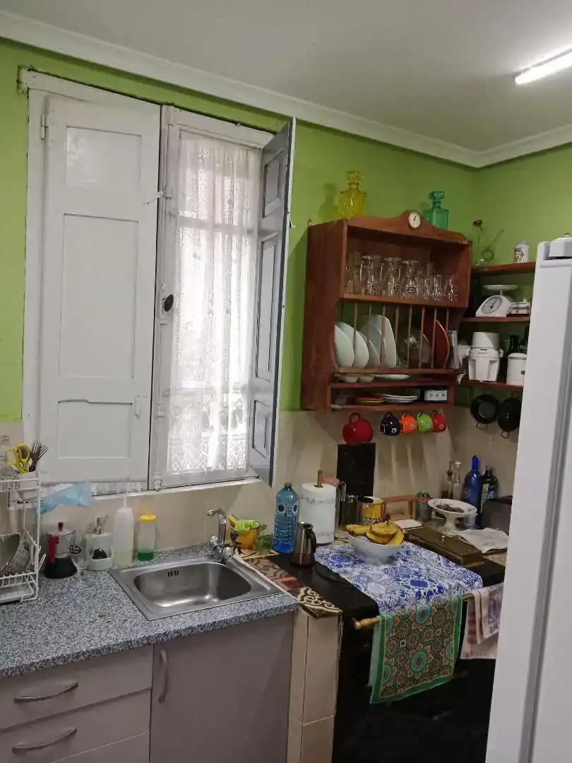 Kitchen of Flat for sale in A Peroxa   with Parquet flooring, Furnished and Oven
