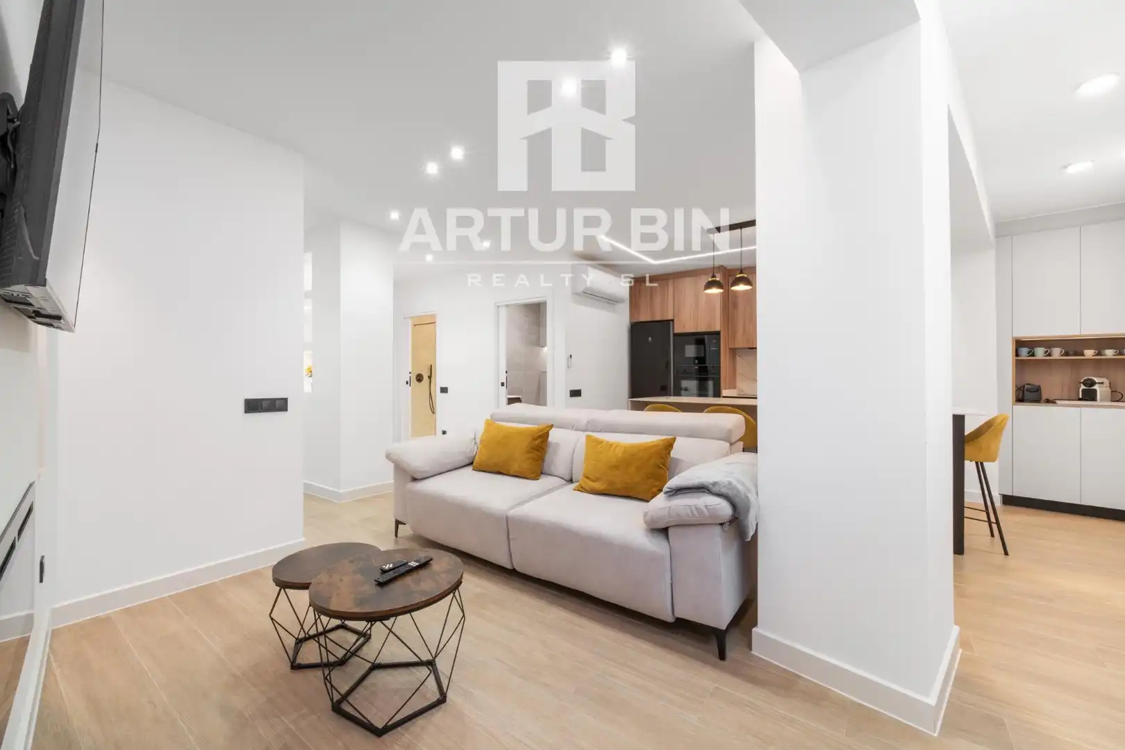 Wohnzimmer von Wohnung zur Miete in Cullera mit Heizung, Terrasse und Balkon