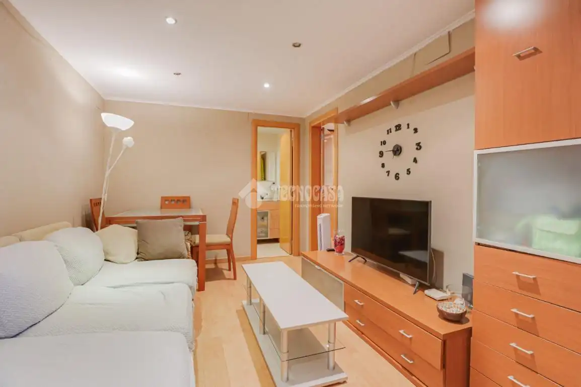 Sala d'estar de Pis en venda en Badalona amb Aire condicionat, Parquet i Moblat