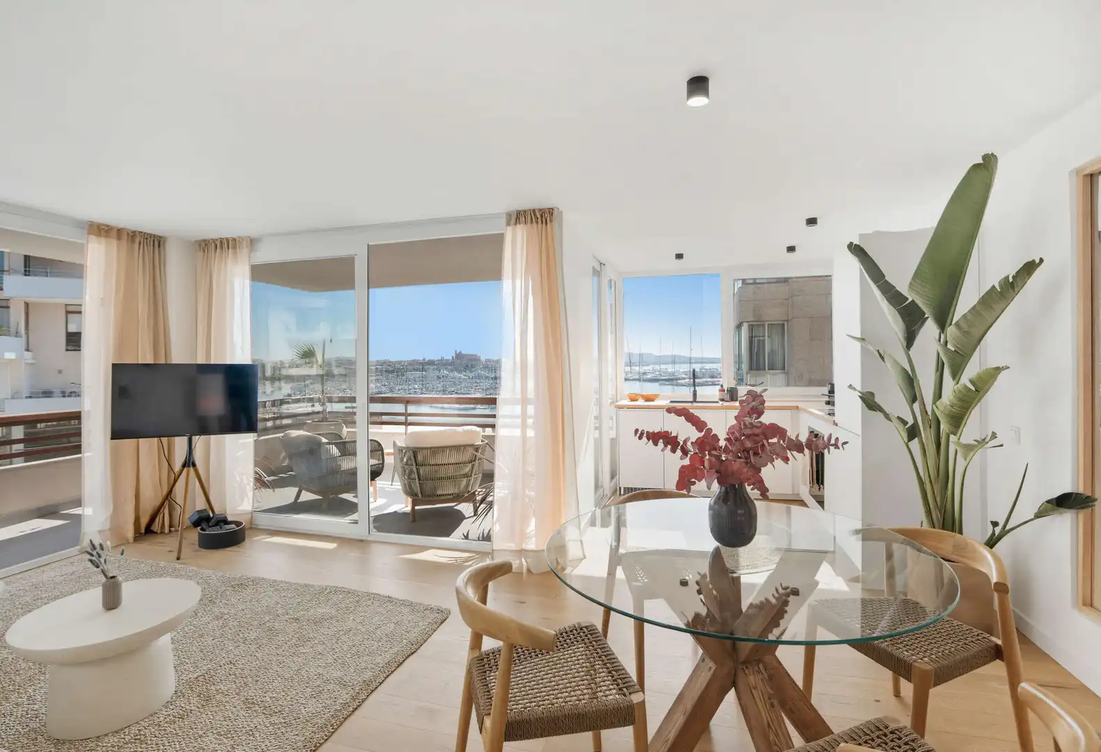 Living room of Flat for sale in  Palma de Mallorca  with Air Conditioner, Terrace and Furnished