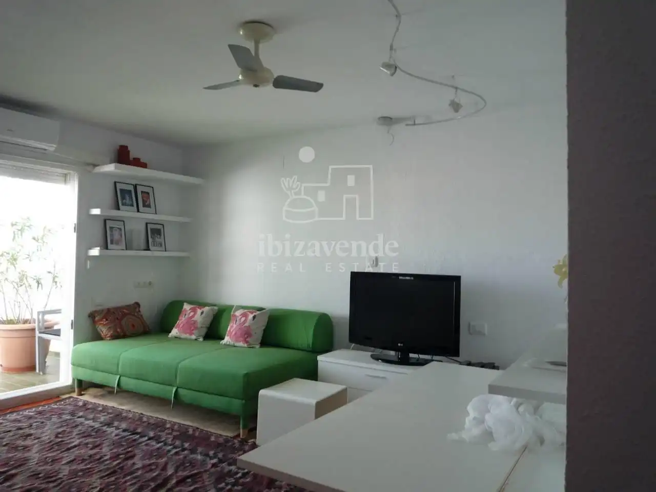 Sala d'estar de Àtic en venda en Santa Eulària des Riu amb Aire condicionat, Calefacció i Terrassa