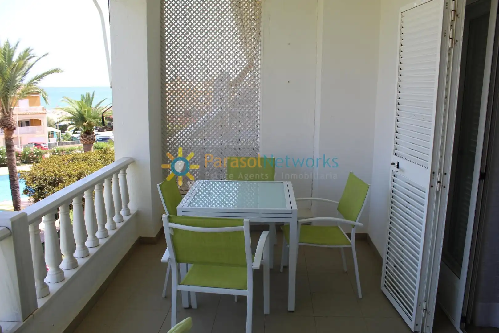 Terrace of Flat for rent in Oliva  with Air Conditioner, Storage room and Furnished