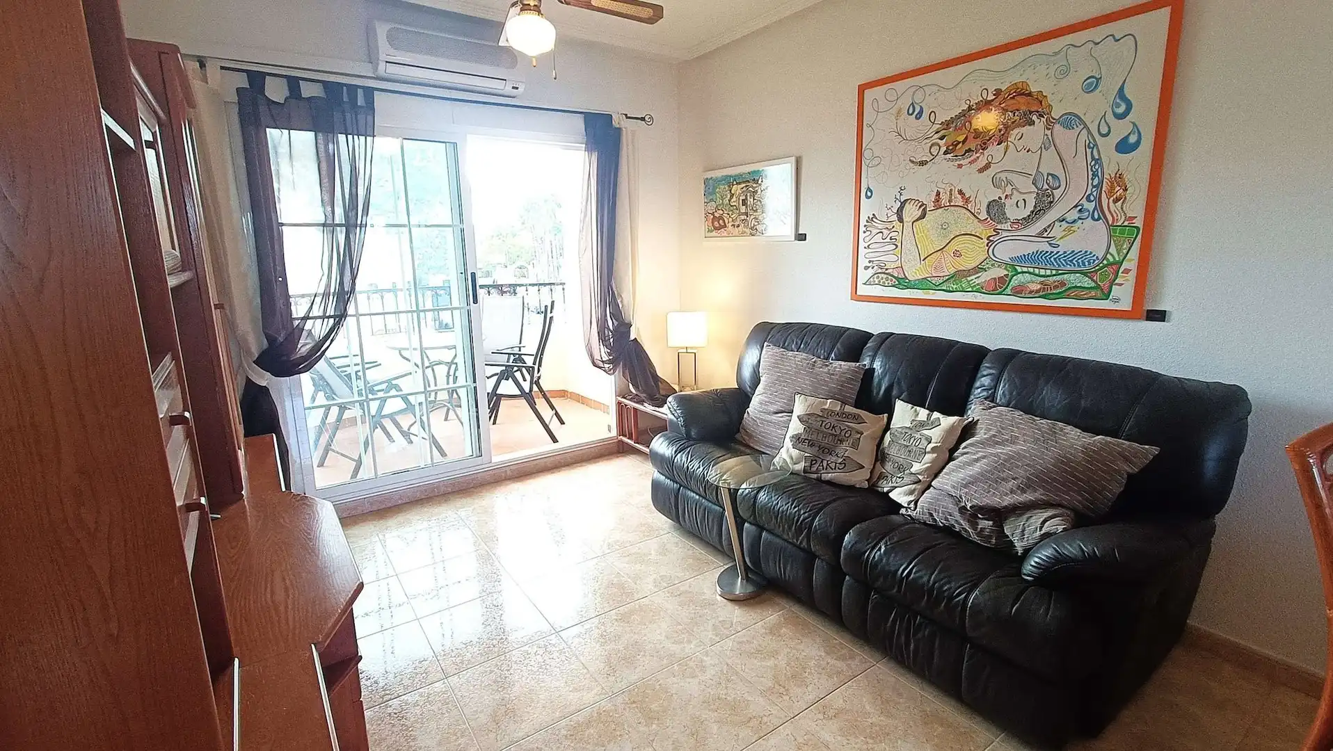 Sala d'estar de Apartament en venda en Orihuela amb Jardí privat, Moblat i Balcó