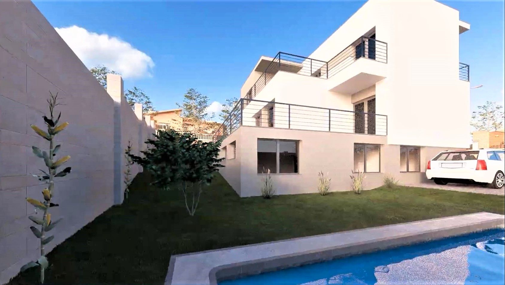 Vista exterior de Casa o xalet en venda en Seseña amb Jardí privat, Terrassa i Balcó